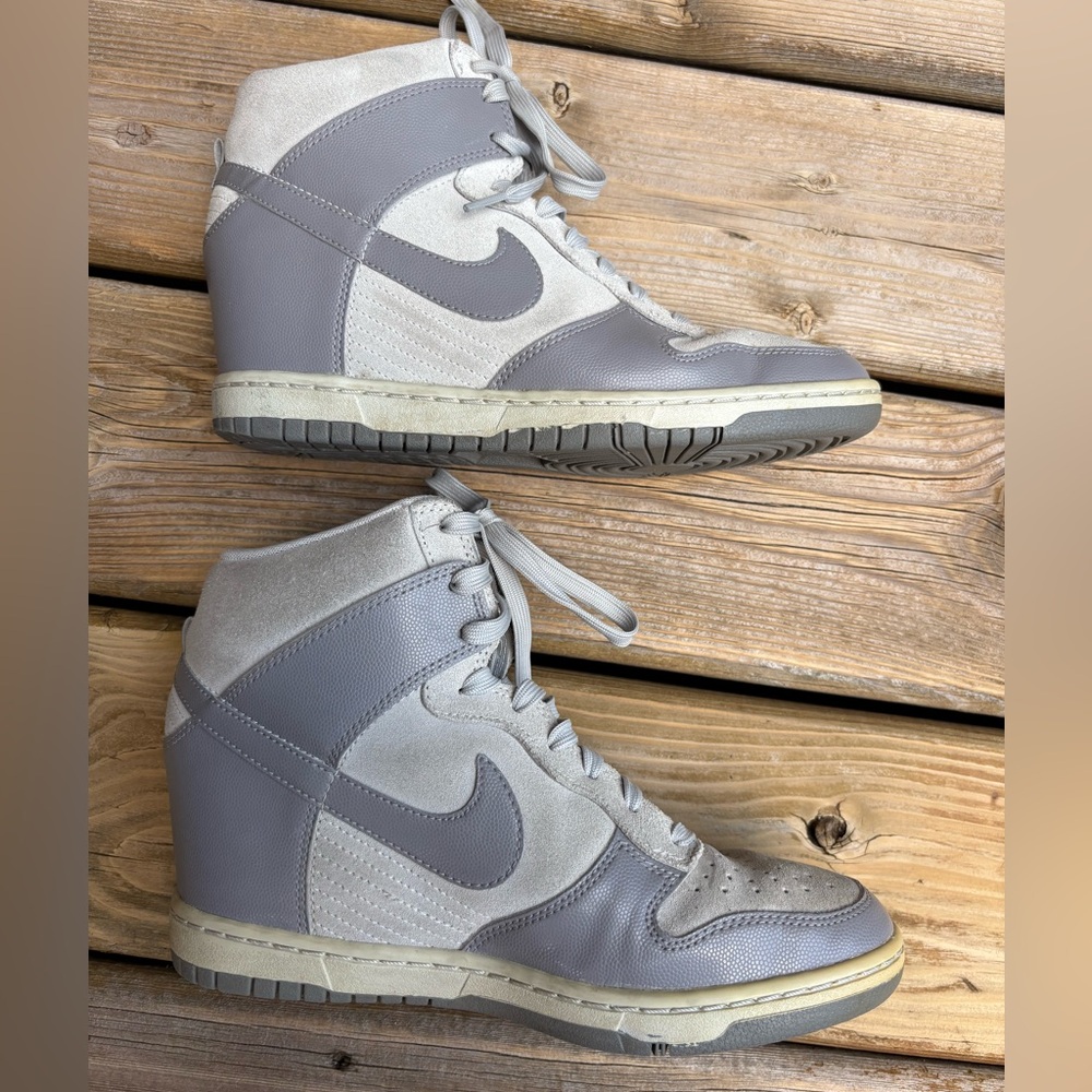 Nike 2013 Dunk Sky Hi Hidden Wedge Suede Leather Sneakers size 9